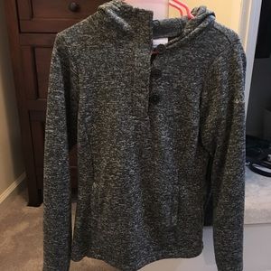 Columbia hooded sweatshirt, speckled Gray. Size S